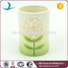 Floral Matching ceramic toothbrush holder